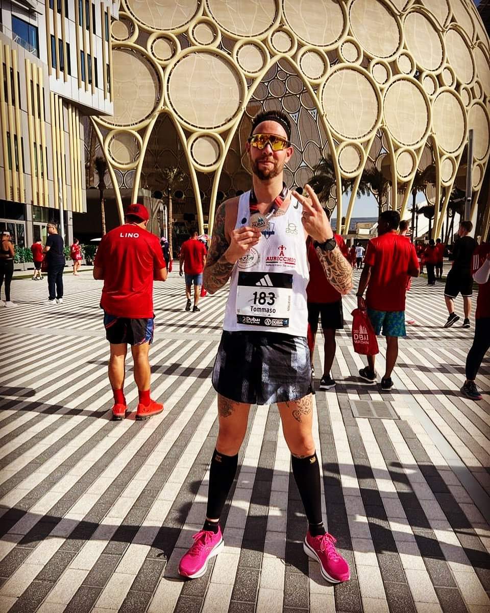 Tommaso primo tra gli Italiani alla Maratona di Dubai