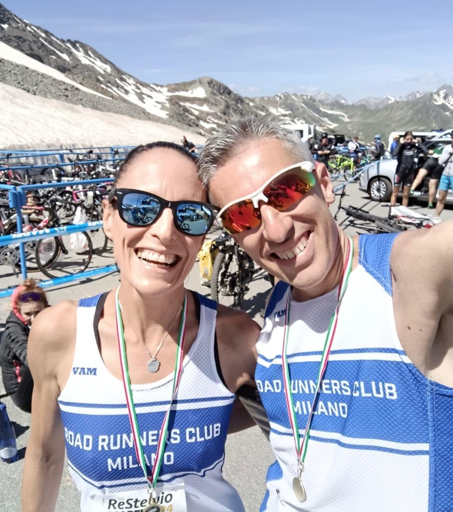 Barbara e Claudio al fresco in cima allo Stelvio