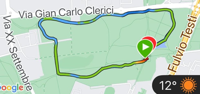 L'anello Parkrun, totalmente immerso nel Parco Nord, accanto a viale Fulvio Testi