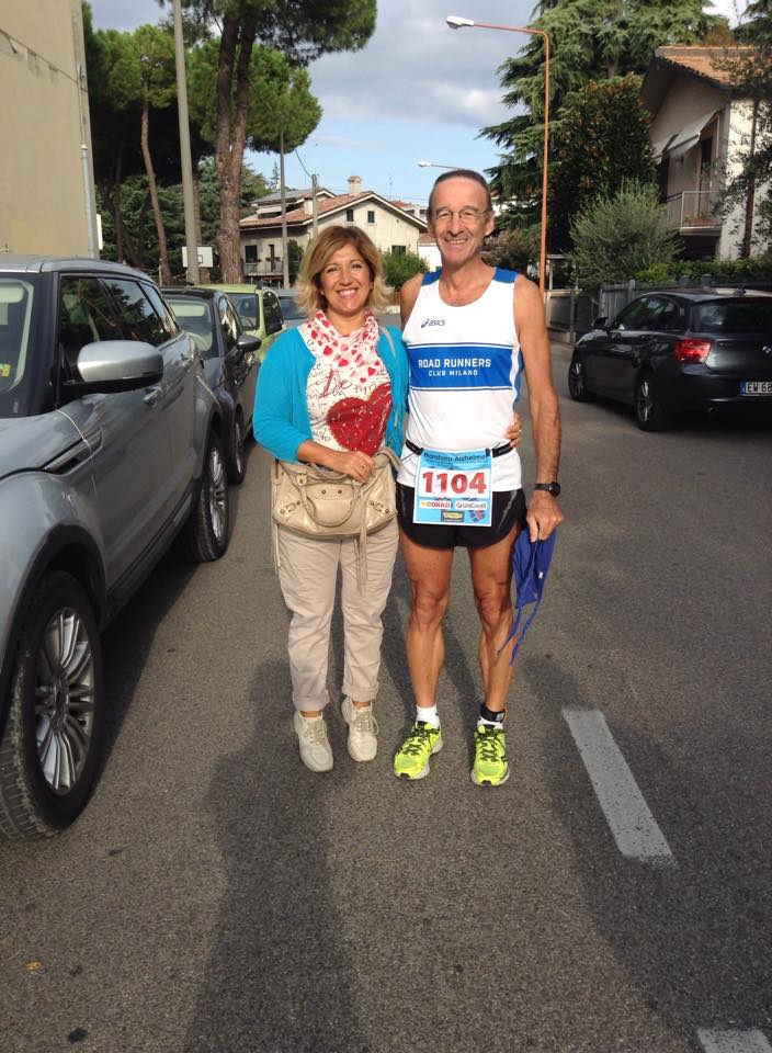 Fabio Corradini e La Lalla sorridenti in quel di Romagna.